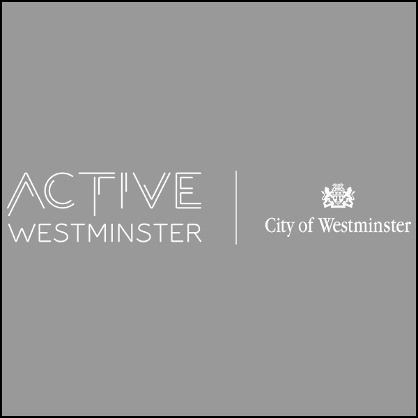 Full white ActiveWestminster Logo