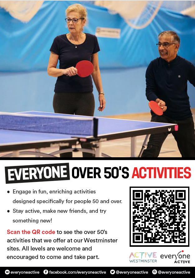 EA over 50s activites poster jubilee