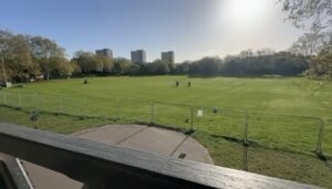 Picture of the Village Green after the fences have been removed