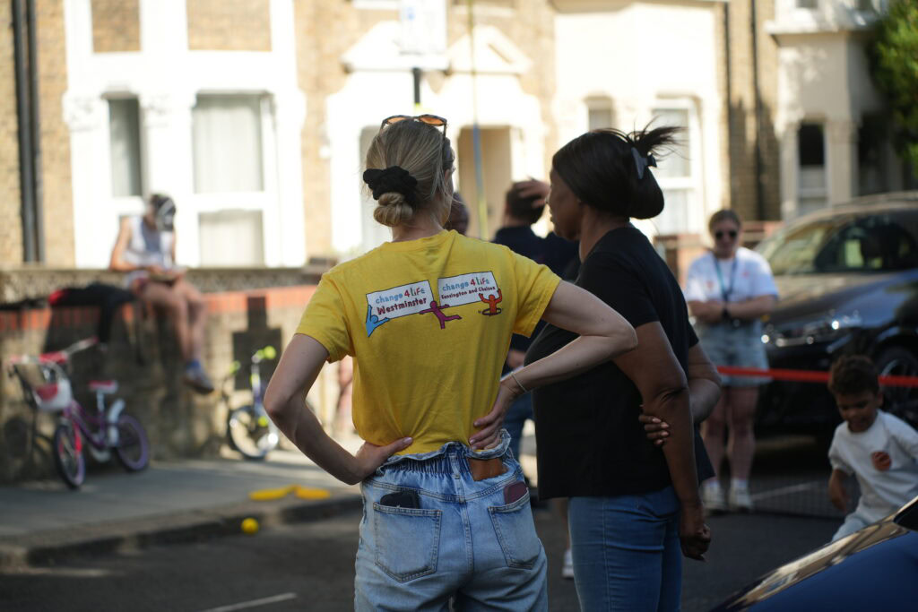 Ashmore Rd Play Day Play Street - Change 4 Life Team - Back of t-shirt