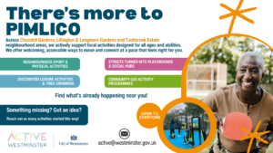 Pimlico Programme Flyer outlining everything available to the community