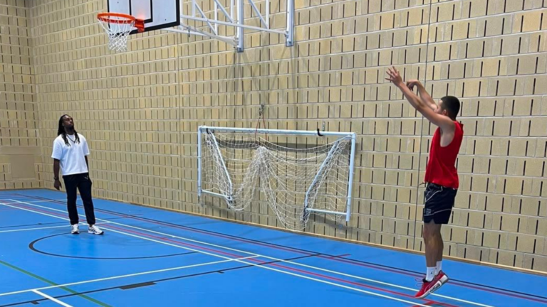 Champion of the Future taking part in the ActiveWestminster Weekend basketball scrummage
