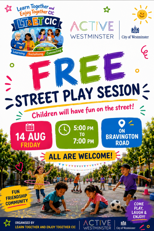 Bravington Rd Play Street Full Flyer with details