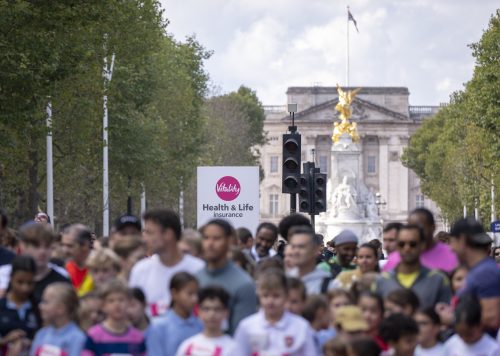 Vitality branding at the start line at The Vitality Westminster Mile, Saturday 27th September 2025. Photo: Jason Ludlow for London Marathon Events For further information: media@londonmarathonevents.co.uk